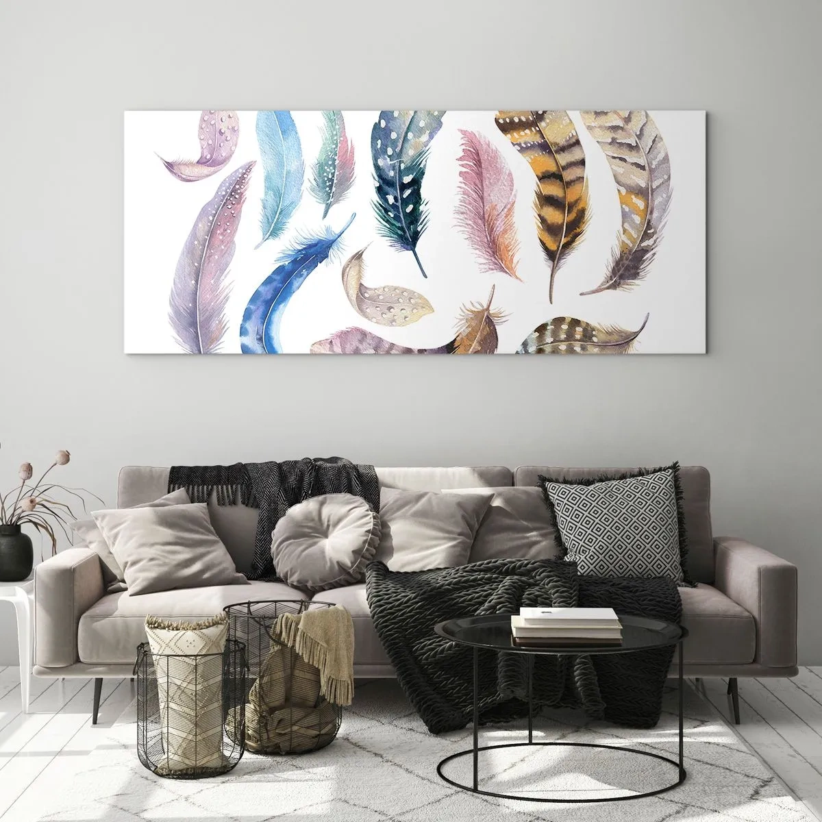 Glass picture - Light As a Feather - 100x40 cm