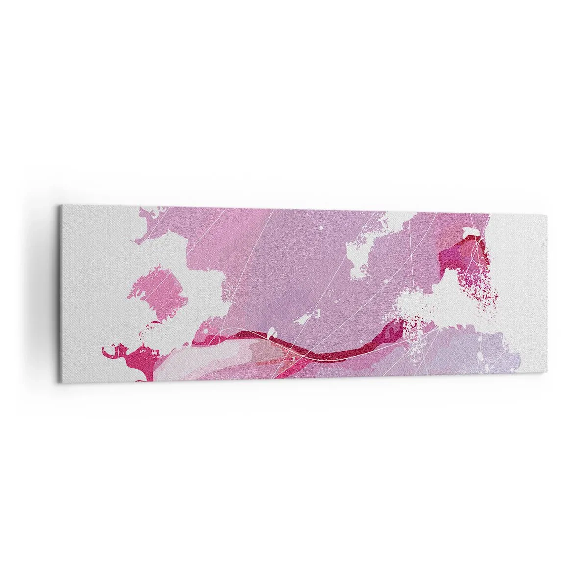 Canvas picture - Map of a Pink World - 160x50 cm