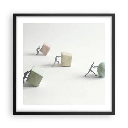 Poster in black frame - That's Life - 50x50 cm