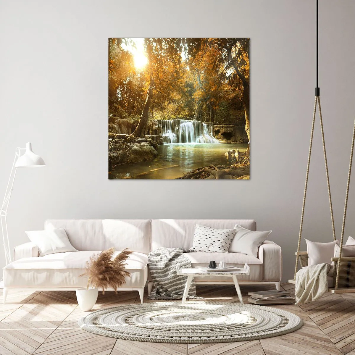 Canvas picture - Park Cascade - 50x50 cm