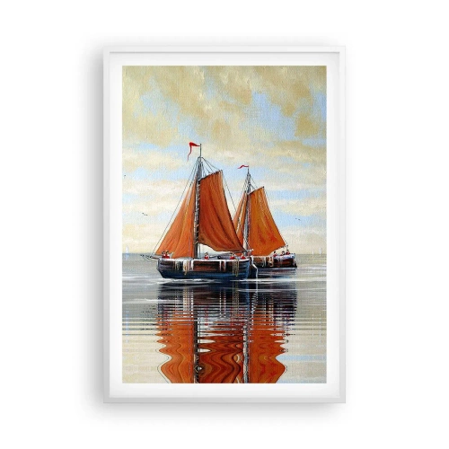 Poster in white frmae - Ahoy, Sailor, Sail… - 61x91 cm