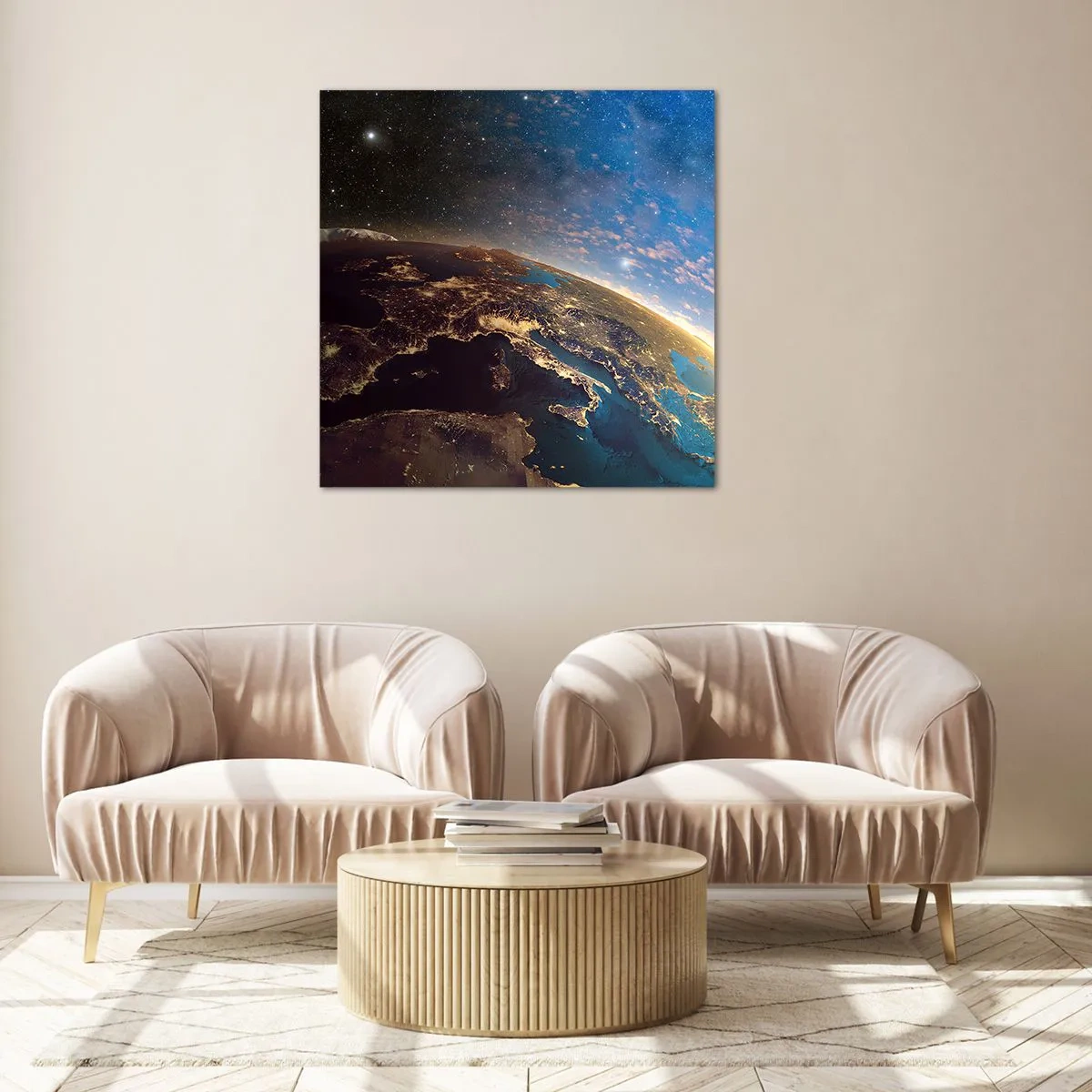 Glass picture - Let's Look at Each Other from a Distance - 30x30 cm