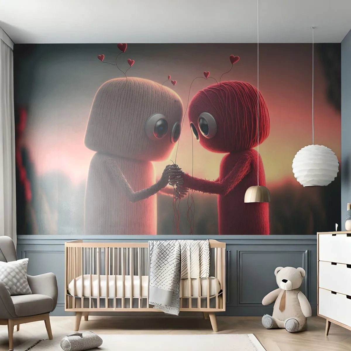 Photo Wallpaper Premium Canvas - Everyone Is Allowed to Love - Wool, Children's, Love - 200x140 cm
