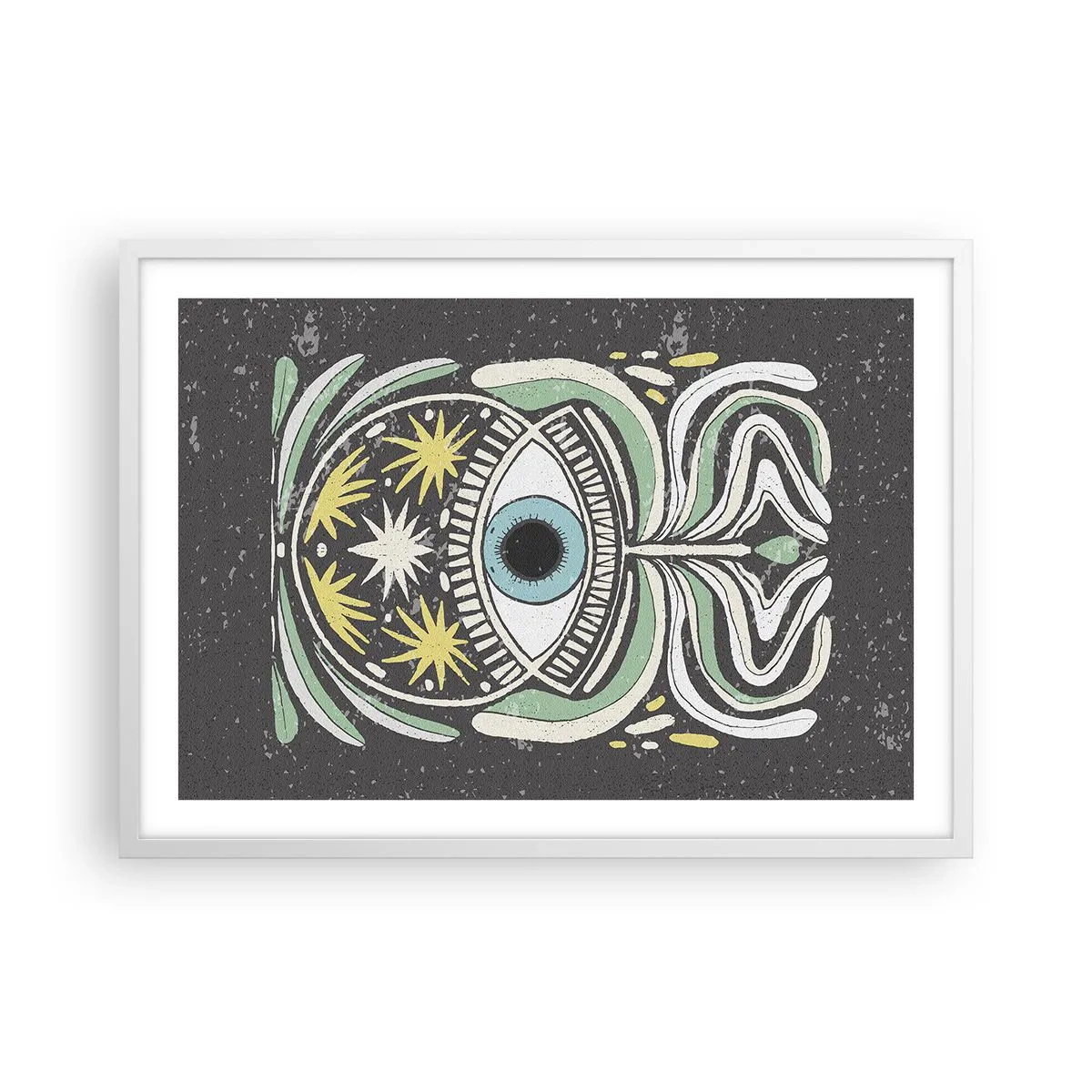 Poster in white frmae - Tribal Rituals - 70x50 cm