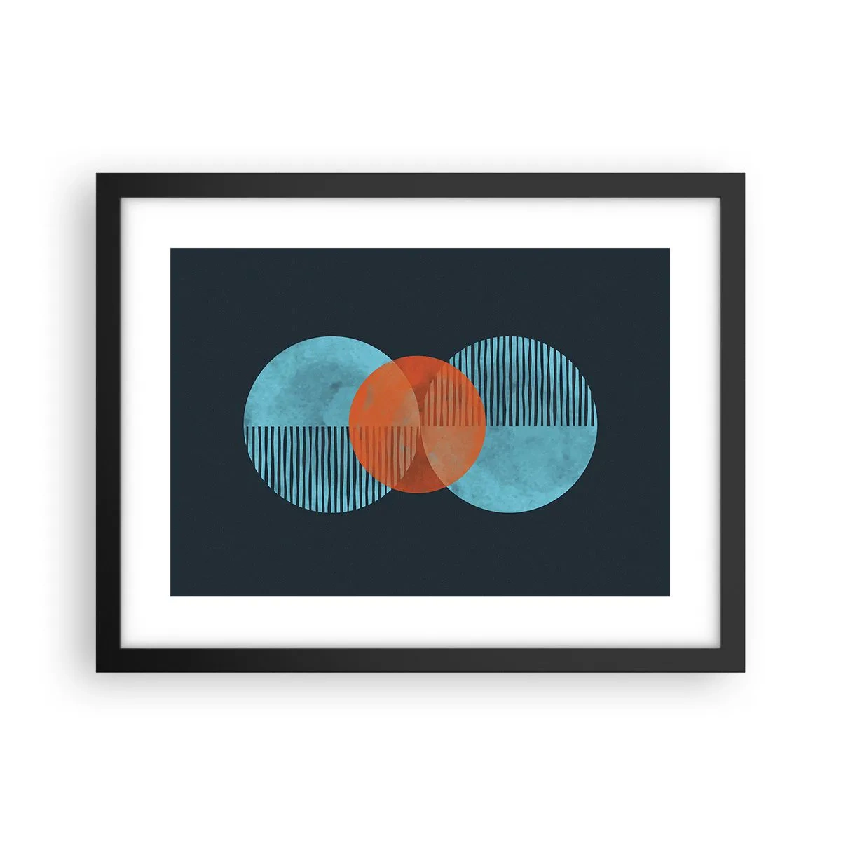 Poster in black frame - Symmetrical Composition - 40x30 cm
