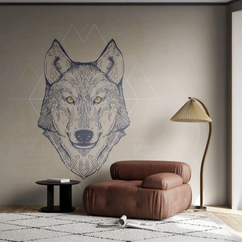 Custom Wallpaper Premium Sand - Alpha with a Piercing Eyes - Animals, Dog, Huskies