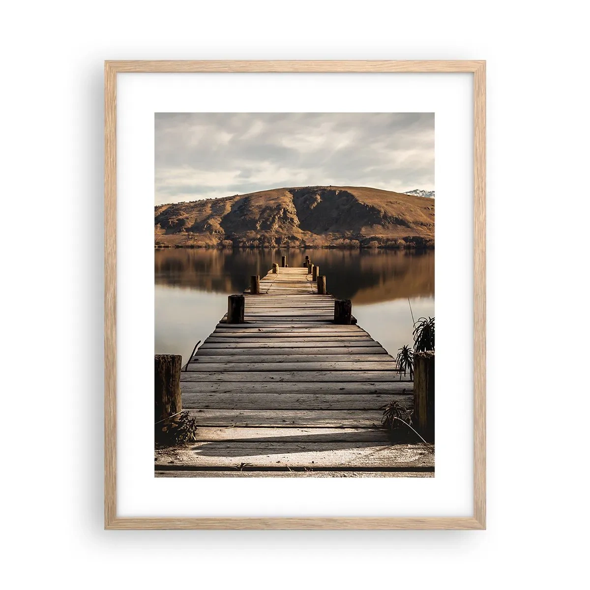Poster in light oak frame - Landscape in Silence - 40x50 cm