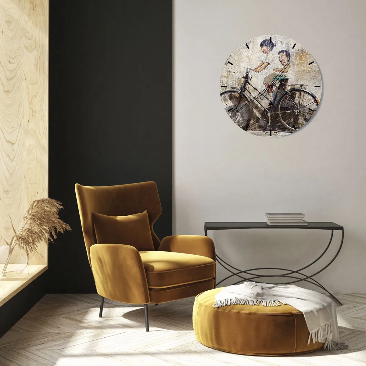 Wall clock - Clock on glass - True or False? - 40x40 cm