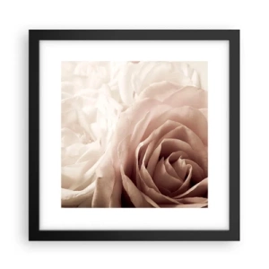 Poster in black frame - In the Heart of a Rose - 30x30 cm
