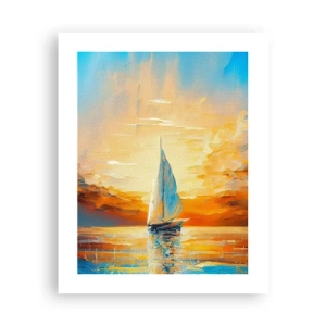 Poster - Sailing in Gold - 40x50 cm