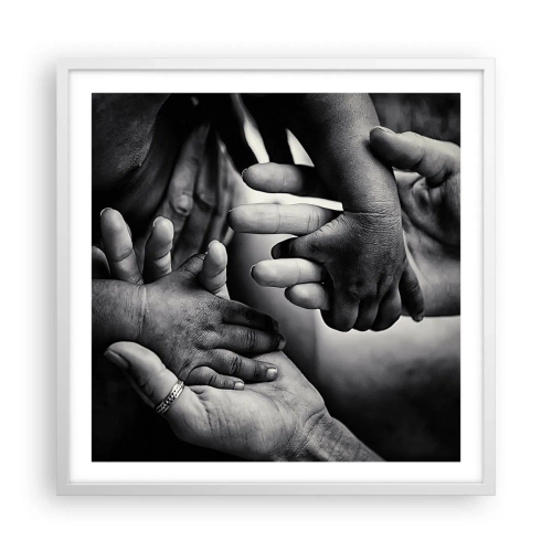 Poster in white frmae - To be a Man - 60x60 cm