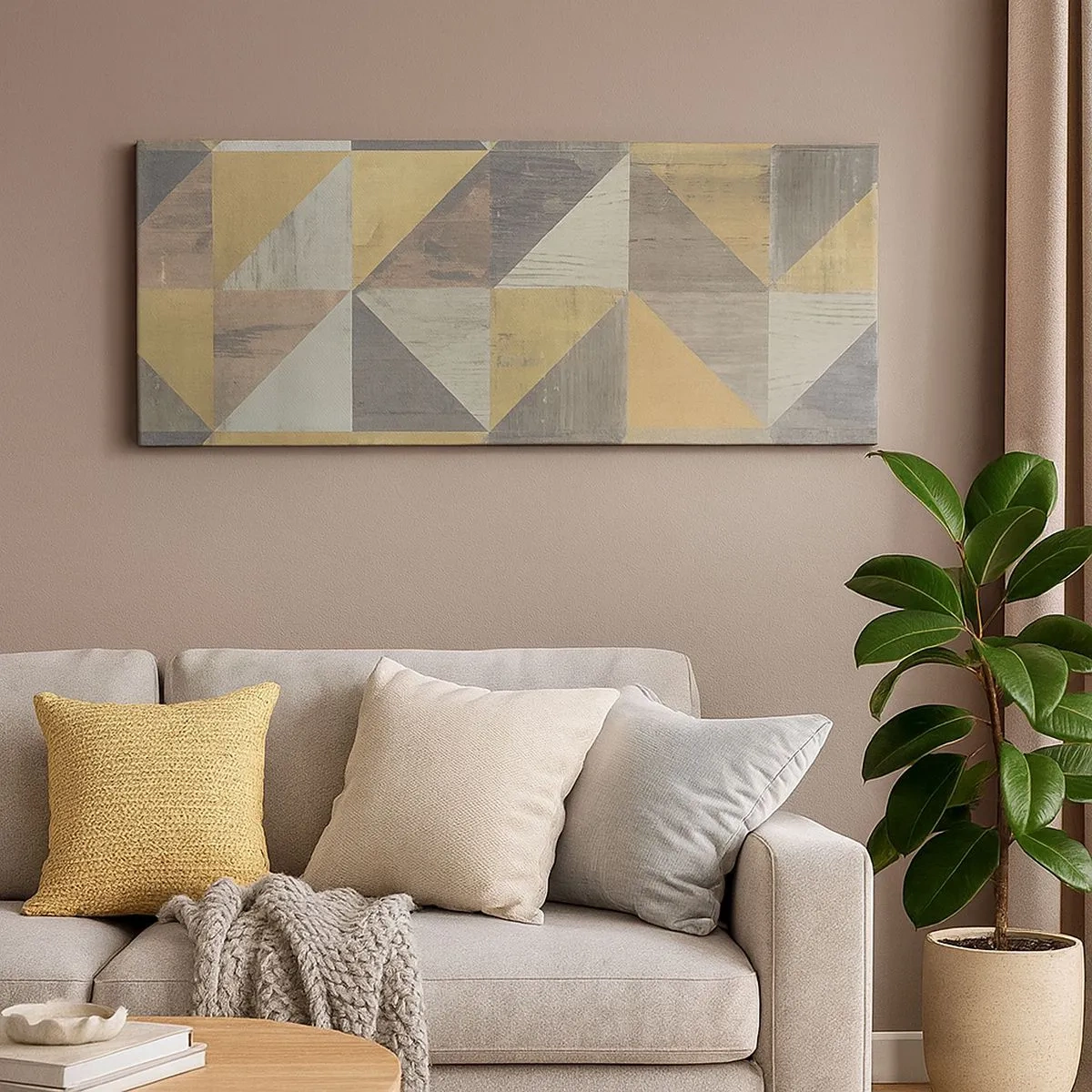 Canvas picture - The Art. of Triangles - 100x40 cm