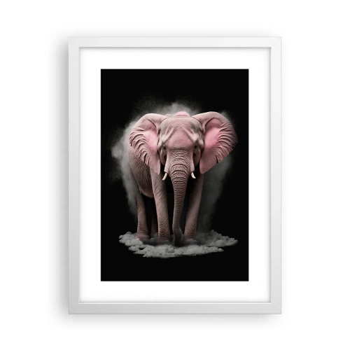 Poster in white frmae - Don't Think About a Pink Elephant! - 30x40 cm