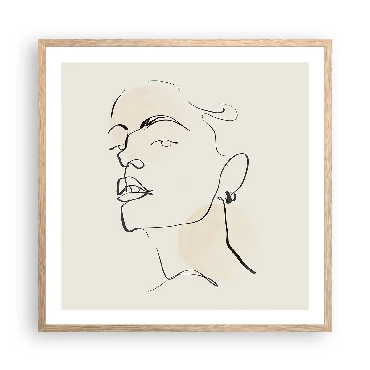 Poster in light oak frame - Proud Look - 60x60 cm