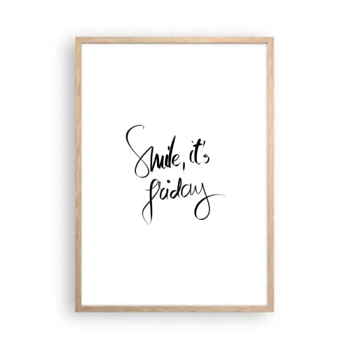 Poster in light oak frame - True Joy - 50x70 cm