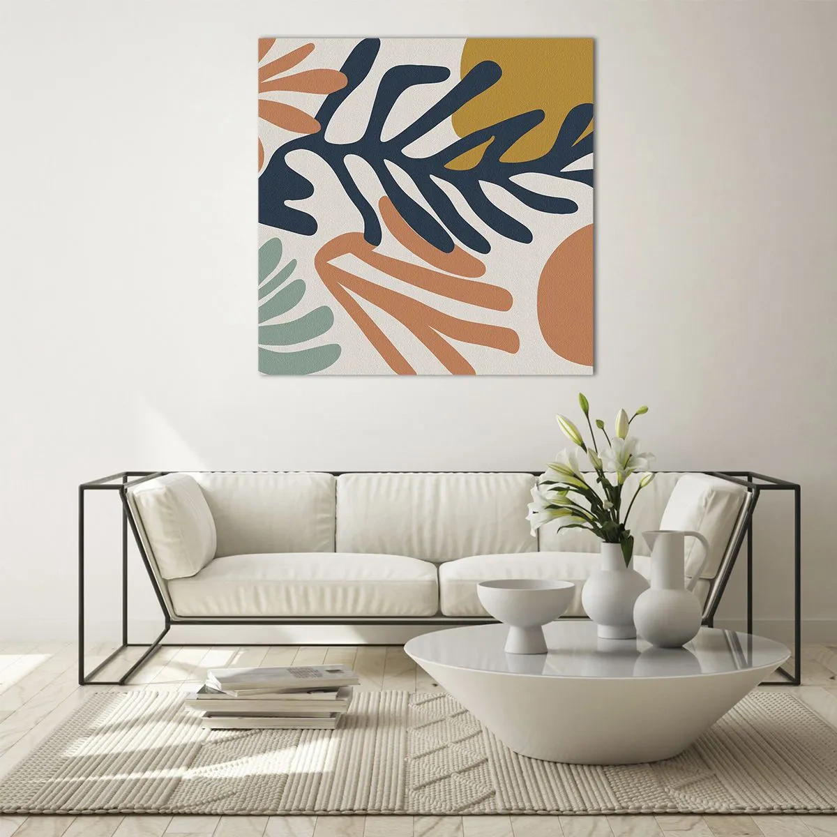 Glass picture - Coral Sea - 70x70 cm