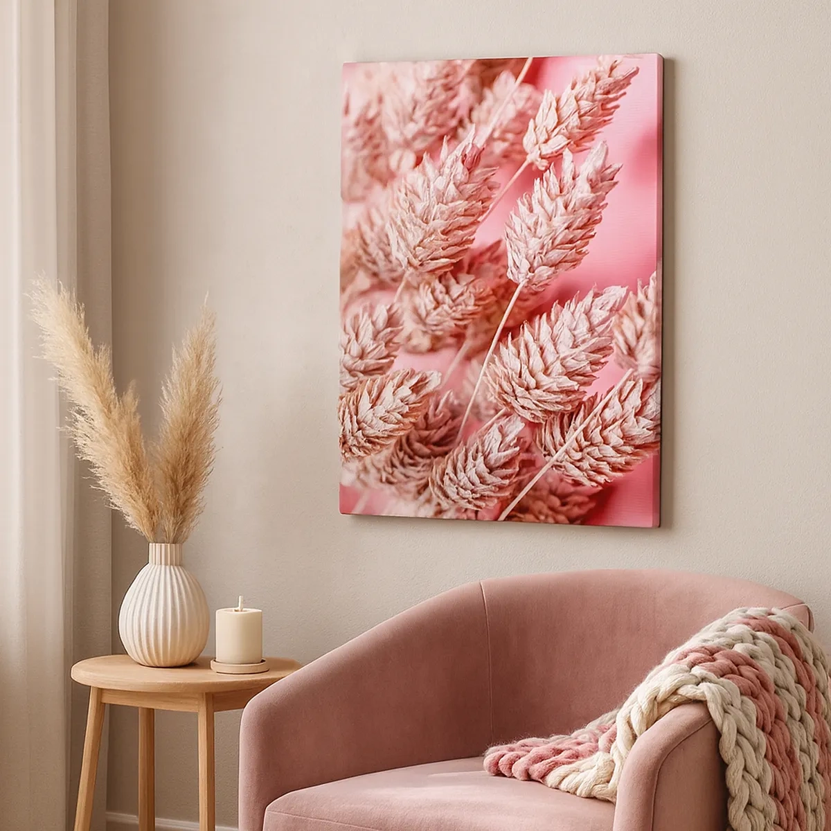Canvas picture - Flowery Cascade in Pink - 50x70 cm