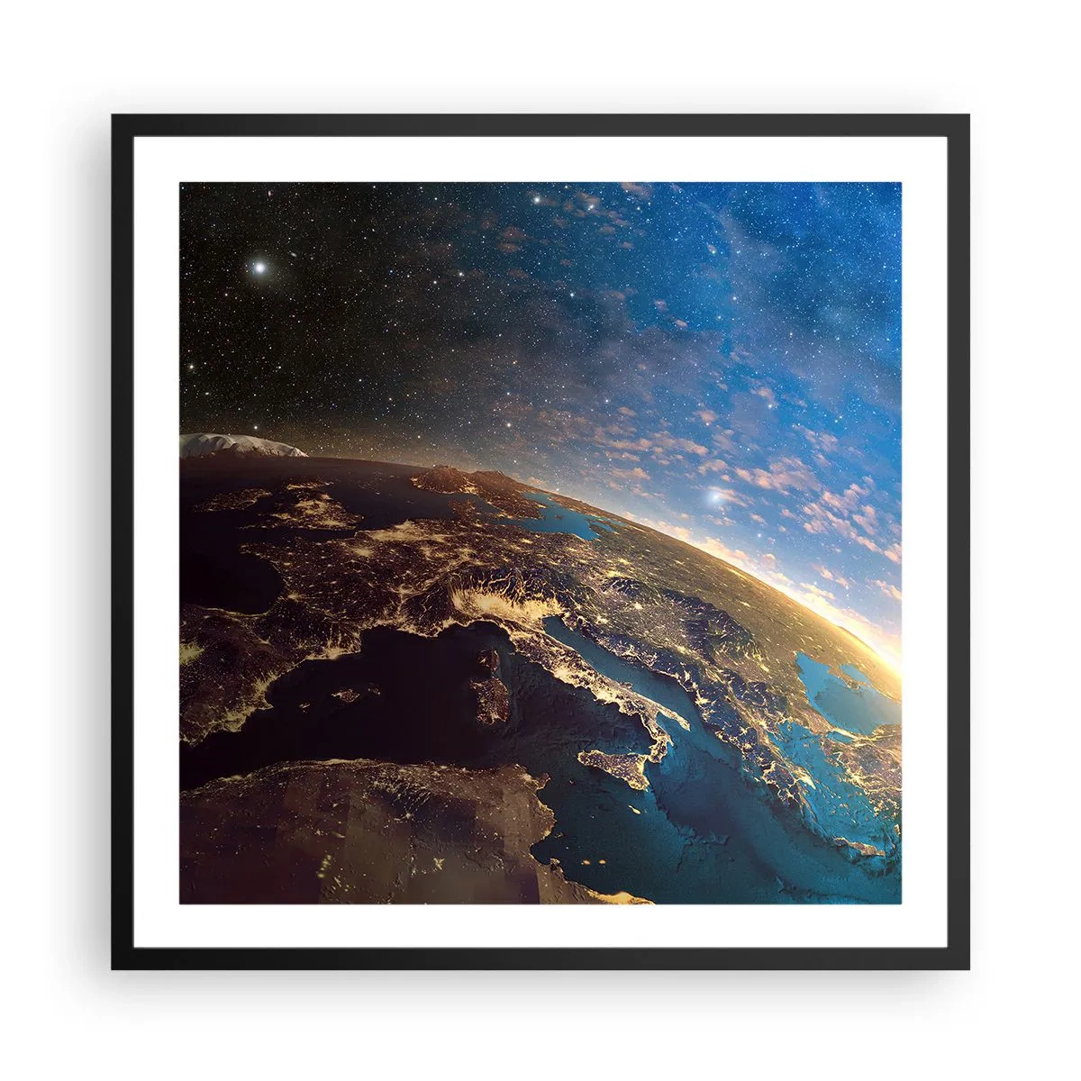 Poster in black frame - Let's Look at Each Other from a Distance - 60x60 cm