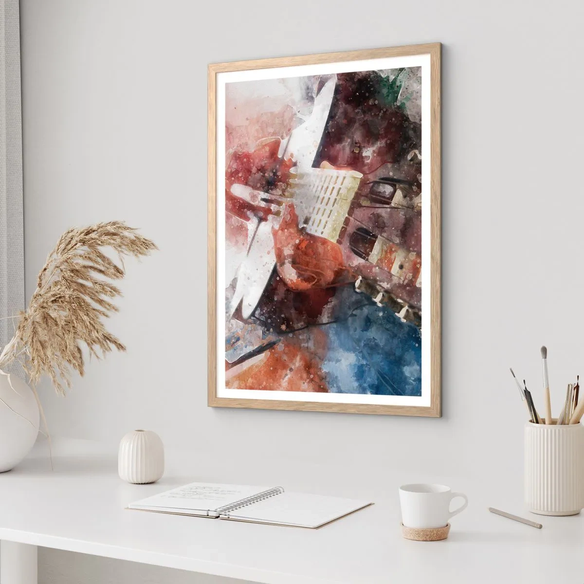 Poster in light oak frame - And What do You Think? - 40x50 cm