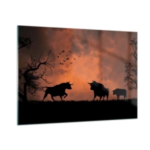 Glass picture - Dramatic Show of Nature - 100x70 cm