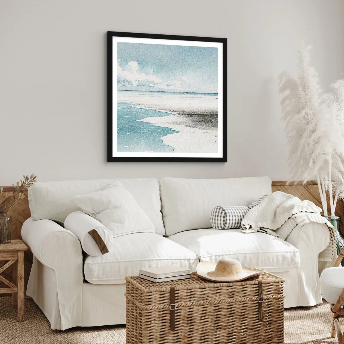 Poster in black frame - Gentle Tide - 30x30 cm
