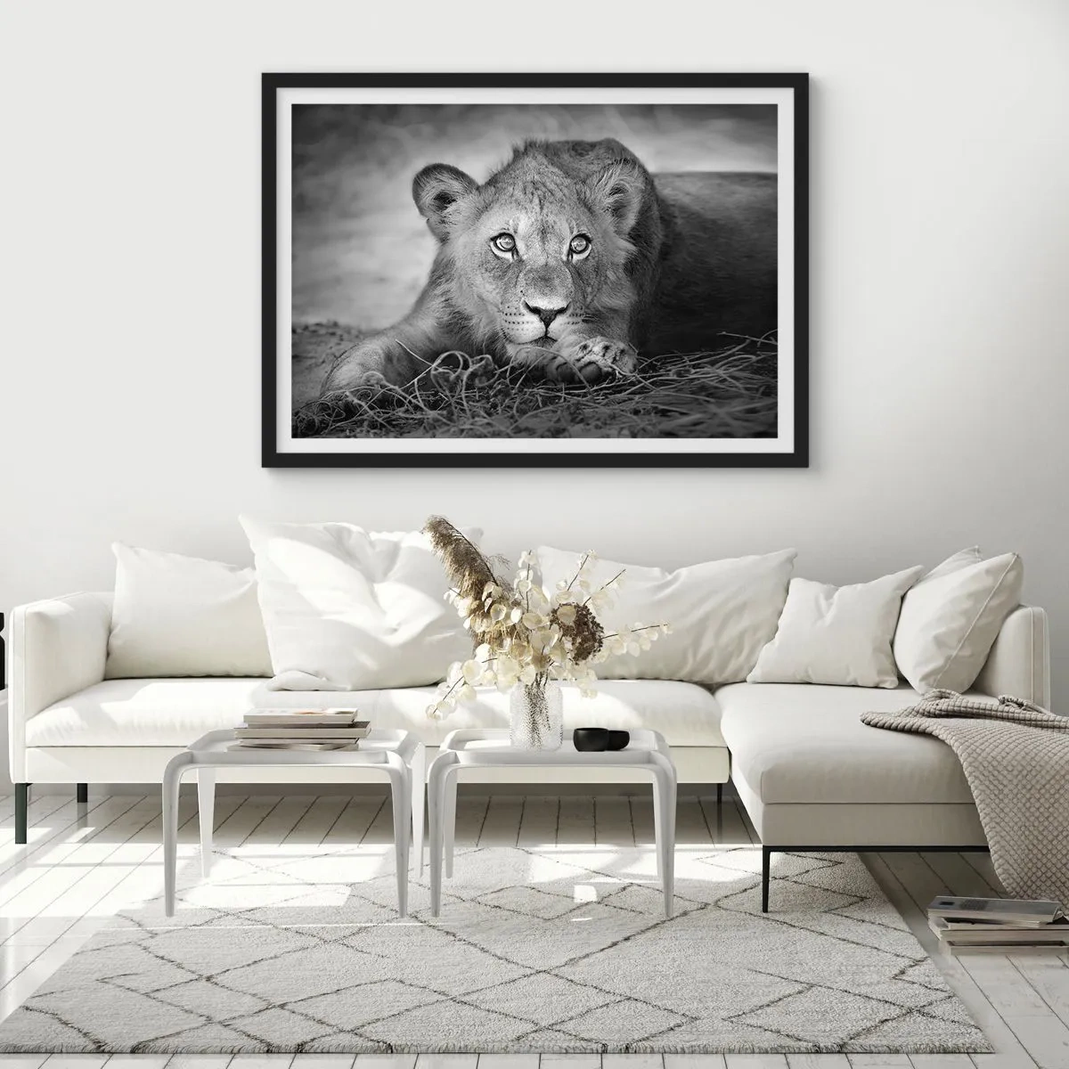 Poster in black frame - Royal Puppy - 91x61 cm