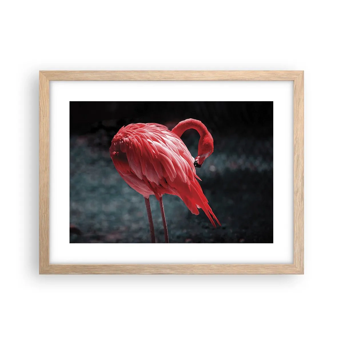 Poster in light oak frame - Crimson Poem of Nature - 40x30 cm