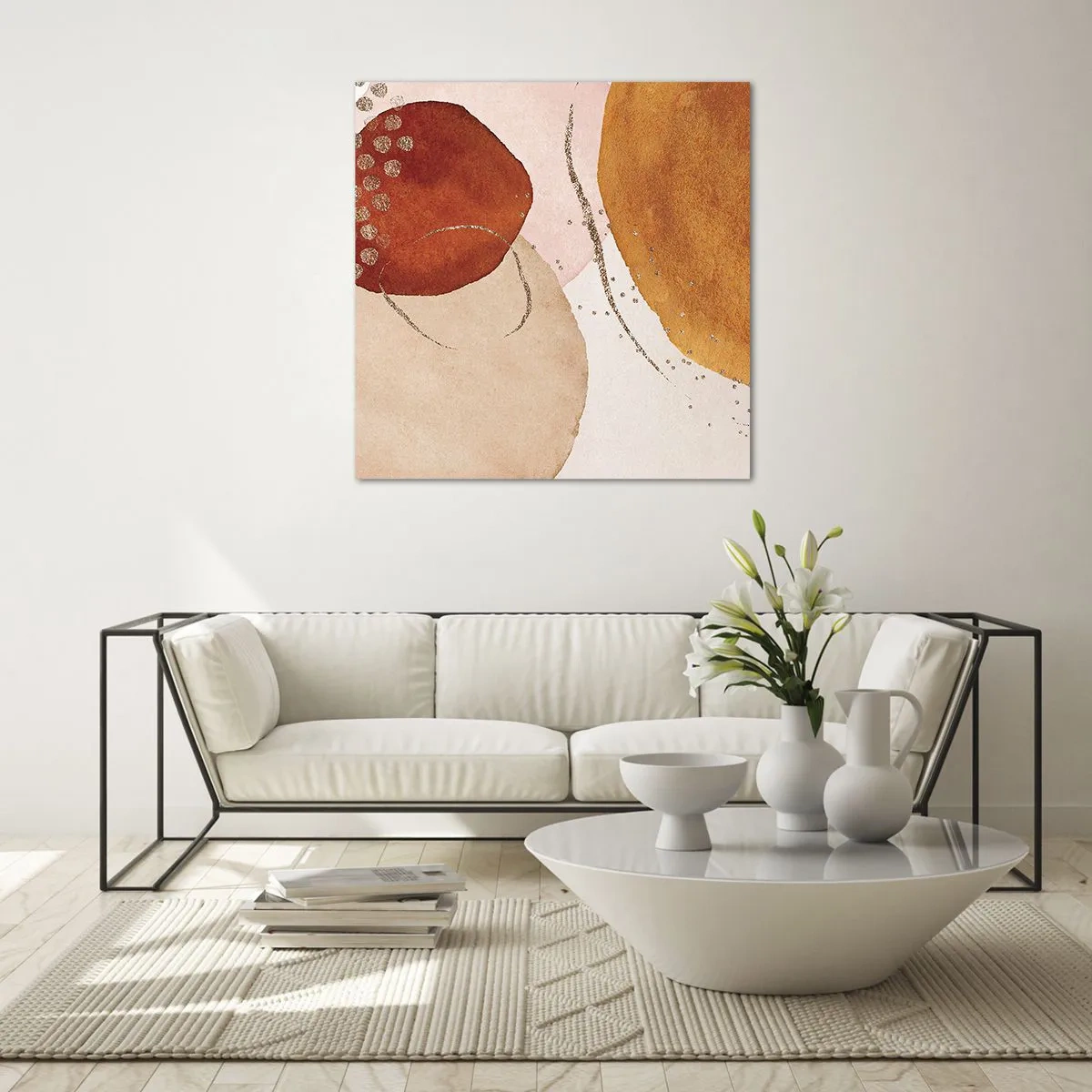 Glass picture - Roundness and Movement - 40x40 cm