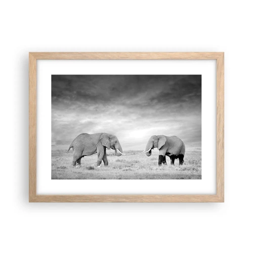 Poster in light oak frame - Grey Is Beautiful - 40x30 cm