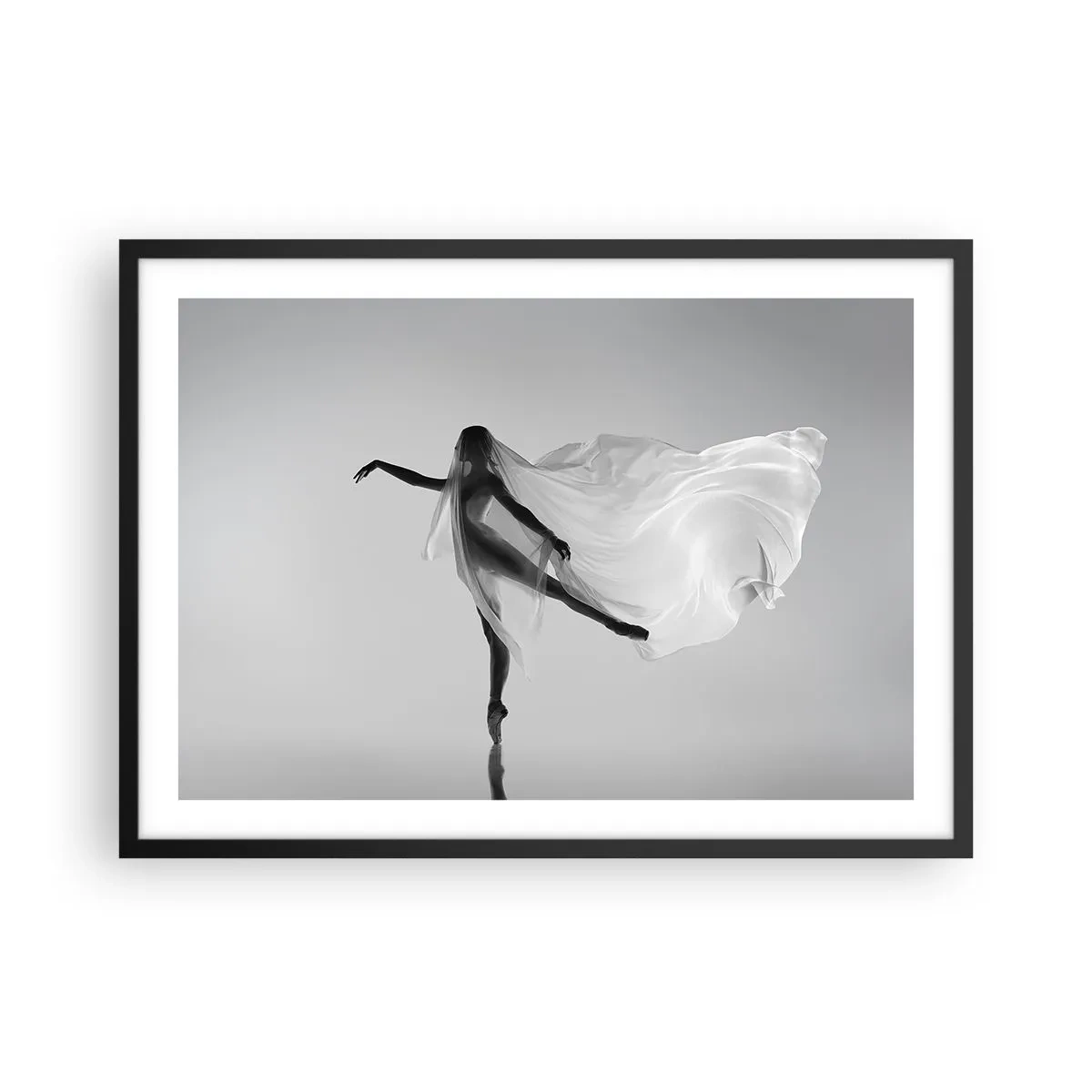 Poster in black frame - Lightness and Grace - 70x50 cm