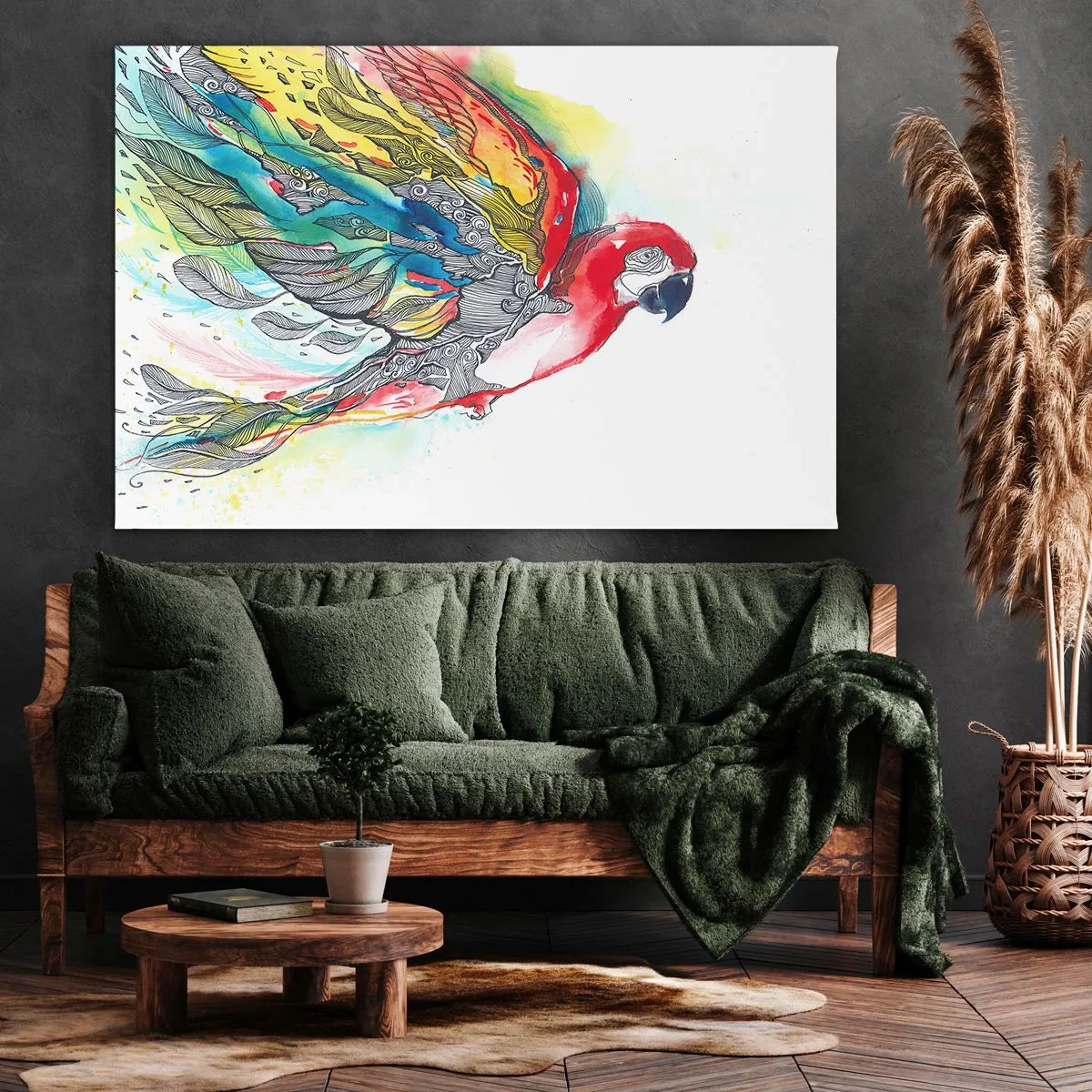 Canvas picture - Live Colourfully - 120x80 cm