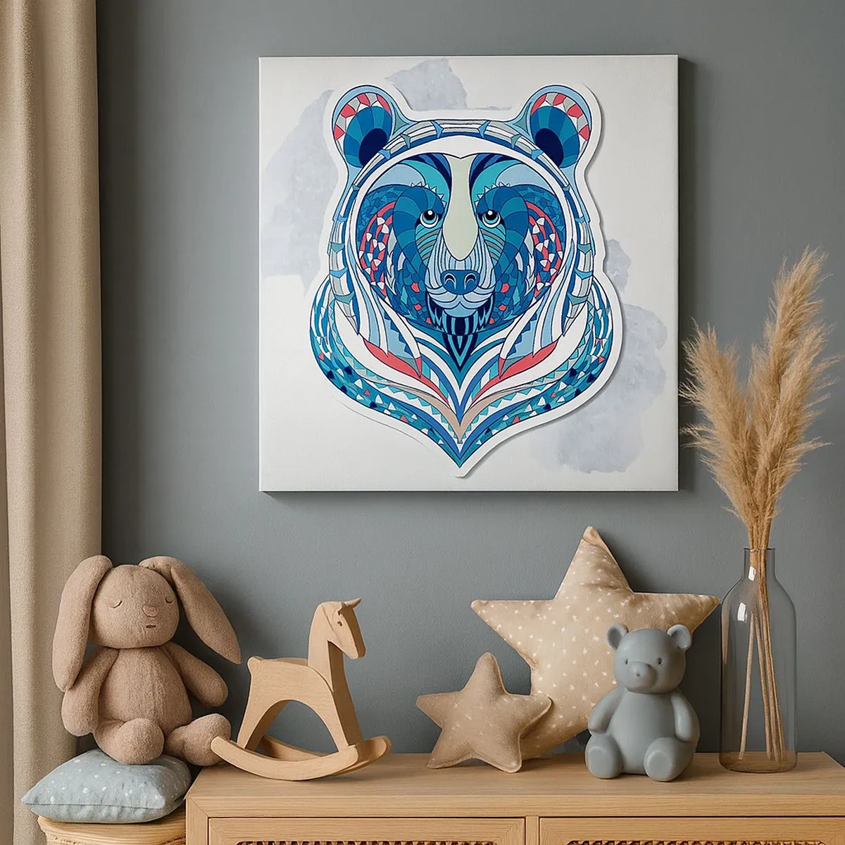 Canvas picture - Eviva Grenlandia! - 30x30 cm