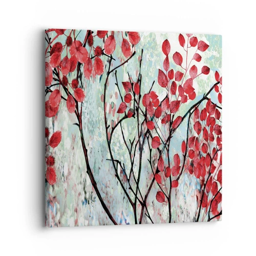 Canvas picture - Tree in Scarlet - 30x30 cm