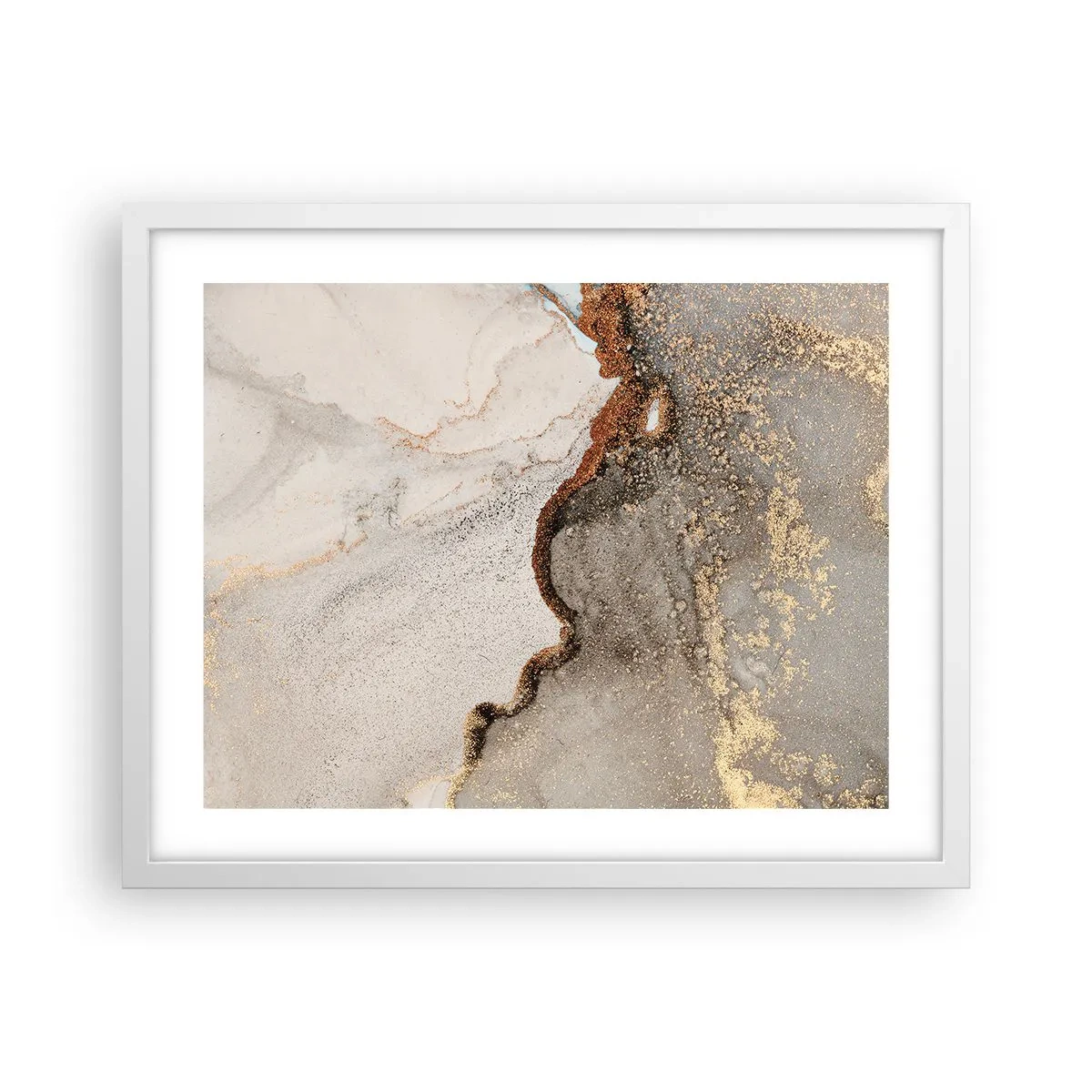 Poster in white frmae - On the Border of Colours - 50x40 cm