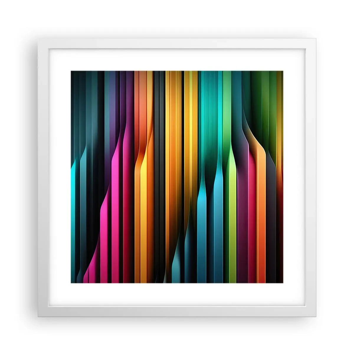 Poster in white frmae - Light Organs - 40x40 cm