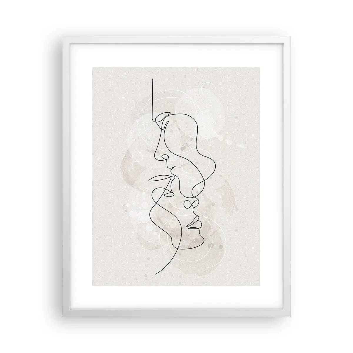 Poster in white frmae - Tangled up in an Embrace - 40x50 cm