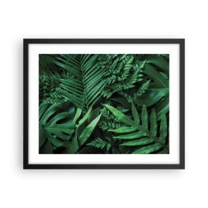 Poster in black frame - In a Green Hug - 50x40 cm