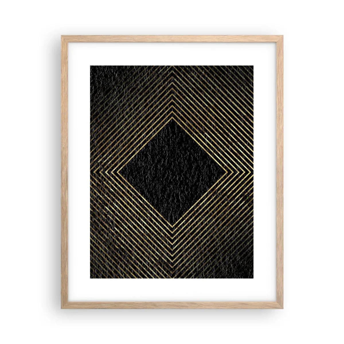 Poster in light oak frame - Geometry Glamour Style - 40x50 cm