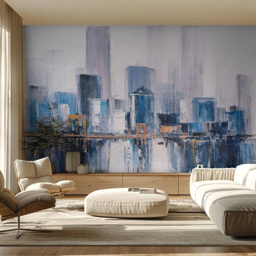 Photo Wallpaper Premium Sand - New York Impression - Buildings, Piece, Painting - 400x280 cm