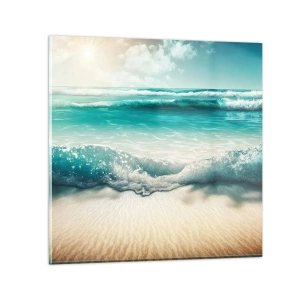 Glass picture - Calm of the Ocean - 30x30 cm