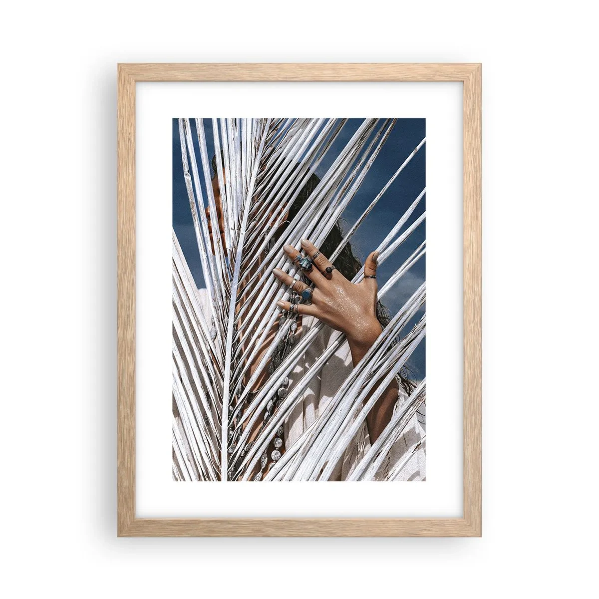 Poster in light oak frame - Shaman's Girlfriend? - 30x40 cm