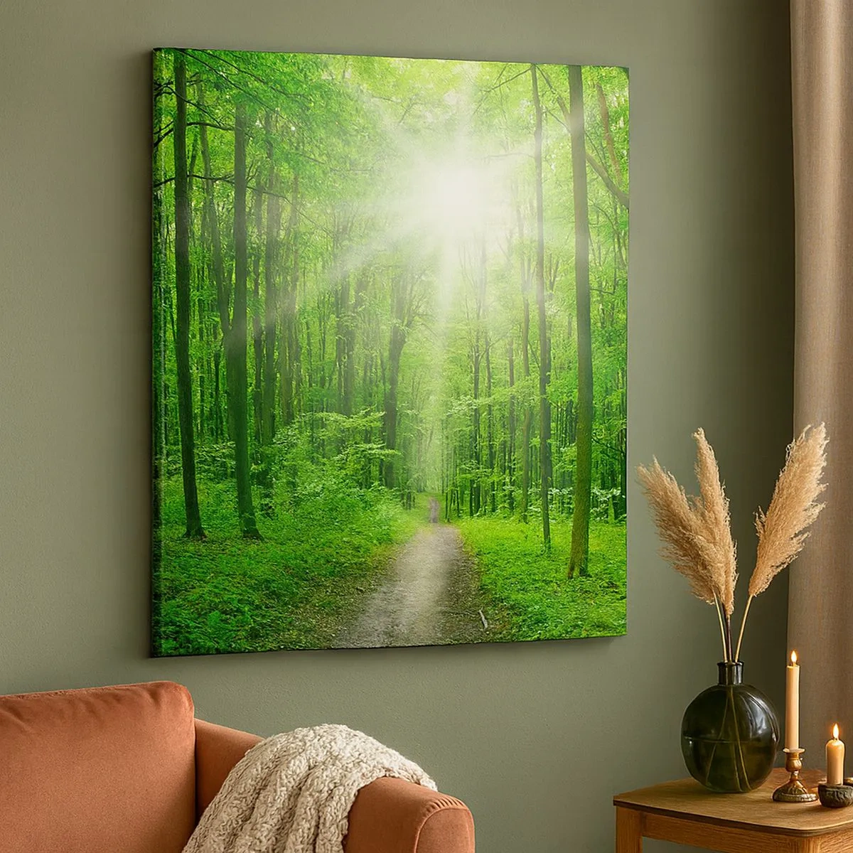 Canvas picture - Green Cathedral - 30x30 cm