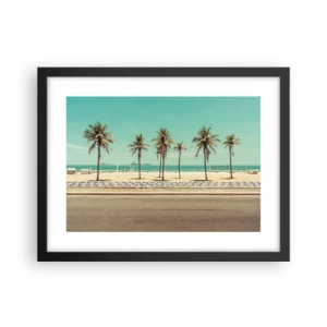 Poster in black frame - By the Beach - 40x30 cm