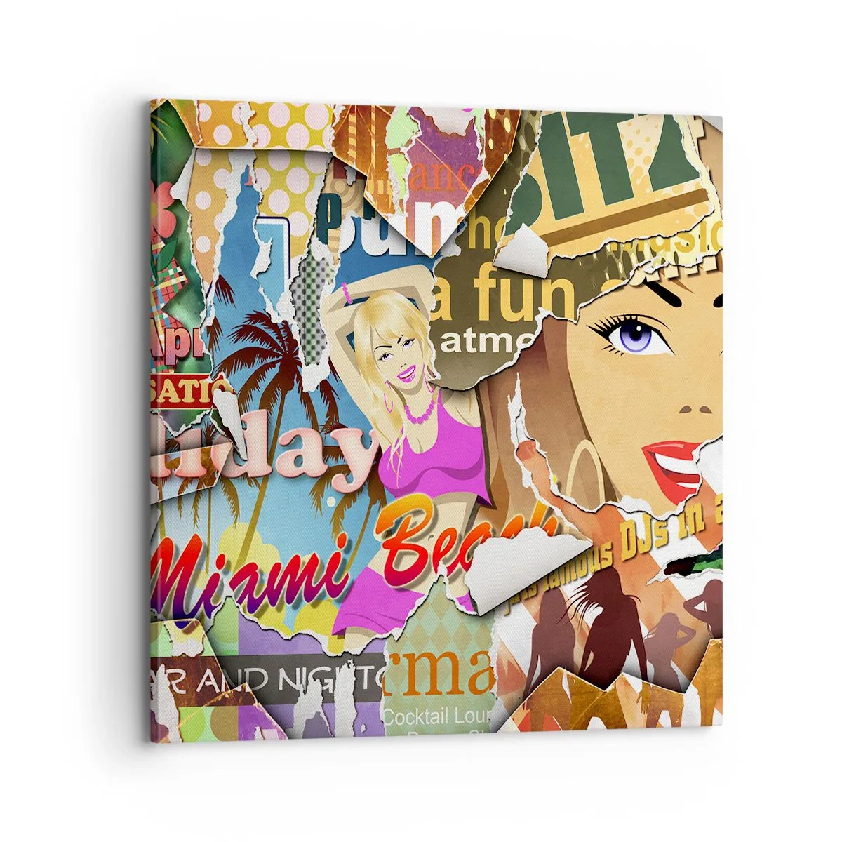 Canvas picture - Holiday Flashbacks - 70x70 cm