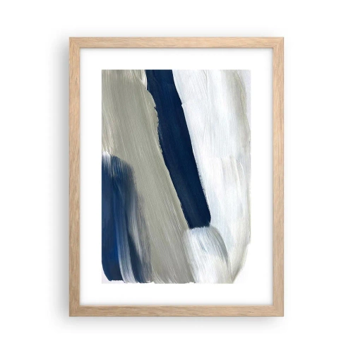 Poster in light oak frame - Encounter with White - 30x40 cm