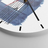 Clock face with lines
