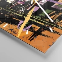 Clock face with lines