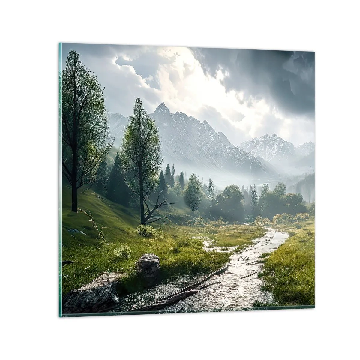 Glass picture - There And Back - 30x30 cm