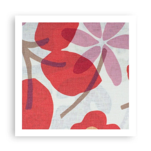 Poster - Flower Composition in Pink - 60x60 cm