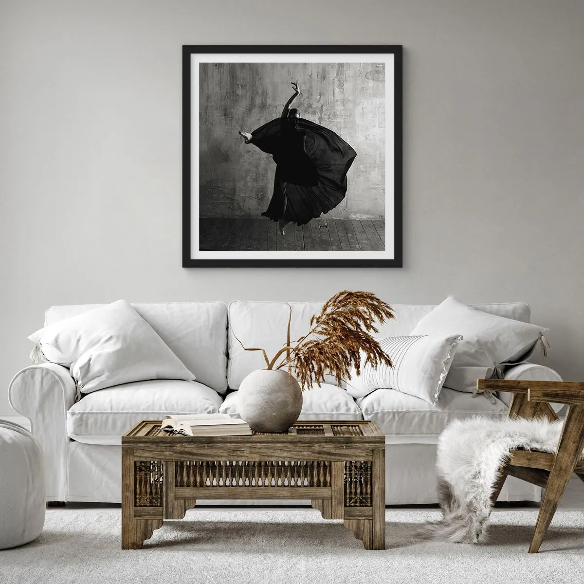 Poster in black frame - Full of Passion - 50x50 cm